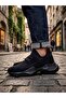 Black (Black Sole) Lace-Up High Sole Men's Sneaker - 4
