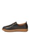 Black genuine leather women's casual shoes - 4
