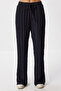 Textured Pocketed Stretch Knit Trousers Lci0069 Black - 4