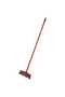 3Action Broom with Stick, Red