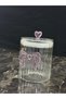 Small Decorative Glass Jar – Candy Jar with Heart Lid and Ribbon Detail - Ribbon Jar - 6
