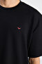 Ds Damat Comfort Fit Black Soft Viscose Blended Comfortable Crew Neck T-Shirt - 2