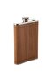 Luxury Leather Covered Steel Flask Set 270 ml with 2 Cups Spoon Fork Outdoor Camping Pocket Flask - 4