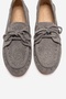 Cuesta Gray Suede Genuine Leather Troc Lace-Up Women's Loafer Shoes - 2