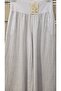 Linen Trousers with Lace and Sequin Detail on the Hem - 2