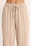 Textured Pocketed Stretchy Knitted Trousers Lci0069 Cream - 4