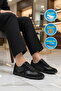 Black genuine leather women's casual shoes - 3