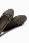 Amelia Mint Suede Bow Women's Ballerinas - 7