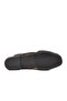 Black Genuine Leather Women's Flat Sandals - 5