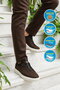 Brown Nubuck Genuine Leather Men's Casual Shoes - 3