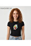 Pandorica's Ironical Design Printed Text Slim Fit Lycra Crop Cotton Combed Cotton T-Shirt (Body Tee)