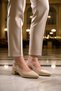 Beige Women's Heeled Shoes - 3