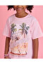 Girls Pink Printed T-Shirt - 4