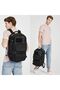 9309 Water-Resistant Anti-Theft Tactical Backpack with USB Port, Shoe Compartment, Black - 7