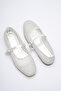 Women's Silvery Perforated Ballet Flats Silver - 7