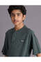 Senior Boys Green Henley T-Shirt - 4