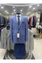 Wool-Cotton Combination Men's Suit (Jacket Checked. Pants Duz) - 4