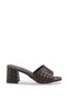 Adara Cara Women's Heeled Slippers 0012207 Brown Braided - 4