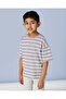Boys Purple Striped T-Shirt