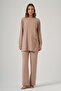 Pocket Detail Trouser Suit 1094 Camel - 4