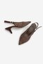 Women's Stiletto Pointed Toe Mesh Hand Knitted Embroidered Classic Heeled Shoes Berzen Brown Straw - 7