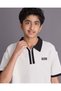 Senior Boys Ivory Zip Placket Polo T-shirt - 4
