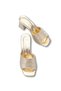 Gemma Mia Women's Heeled Slippers 0012206 Gold Patterned - 3