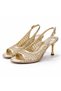 Women's Hand Knitted Heeled Shoes 8 cm Thin Heel Stylish Summer Shoes - 4