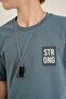 Strong Printed Boys' Shorts with Pendant - T-Shirt Set - 3