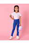 Girls Blue Printed Leggings - 5