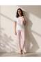 Women White And Pink Printed 2 Piece Pyjama Set