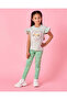 Girls Green Printed Leggings - 2