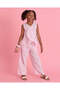 Girls Pink Casual Trousers - 2