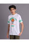 Senior Boys White And Green Graphic T Shirt