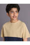 Senior Boys Beige And Navy Cut And Sew T-Shirt - 4