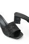 Leda Vita Women's Heeled Slippers 0012204 Black Patterned - 2