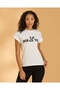 Women White La Dolce Printed T-Shirt
