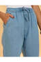 Women Blue Elasticated Jeans - 4