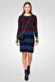 Women Colorblock Mini Casual Dress, Multicolor