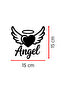 Winged Heart Sticker - Angel Written Car Sticker - Car Motor Helmet Sticker 15X15Cm - 3