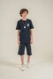 Strong Printed Boys' Shorts with Pendant - T-Shirt Set