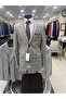 Wool-Cotton Combination Men's Suit (Jacket Checked. Pants Duz) - 2