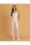 Women Pink And White Striped Pyjama Bottoms - 2