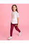 Girls Burgundy Printed Track Pants - 5