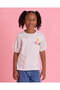 Girls White Ice Cream Applique T-Shirt