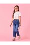 Girls Navy Straight Fit Paper Bag Jeans - 5