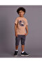 Boys Brown Printed T-Shirt - 2