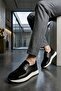 Silva black men's leather shoes - 5