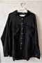 Black Shirt with Collar, Cuffed Sleeves, Buttoned Double Pockets, Embroidered Casual Cotton Woven Shirt 67 55 - 2