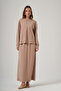 Sequin Detailed Skirt Suit 1078 Camel - 4